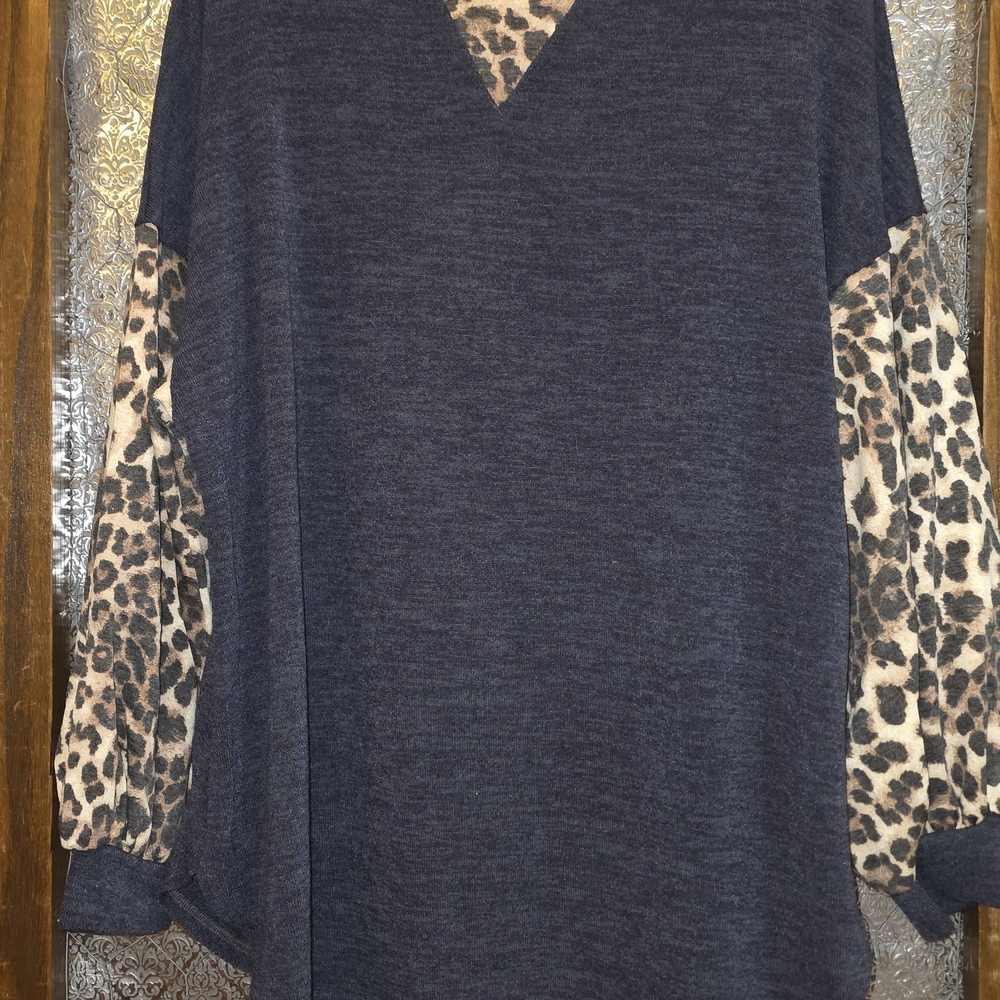 Emerald Leopard Print Top